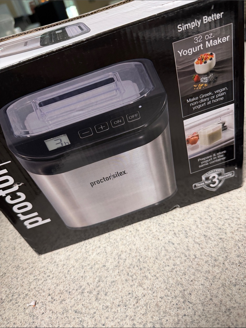 Proctor Silex Regular or Greek Yogurt Maker 32oz